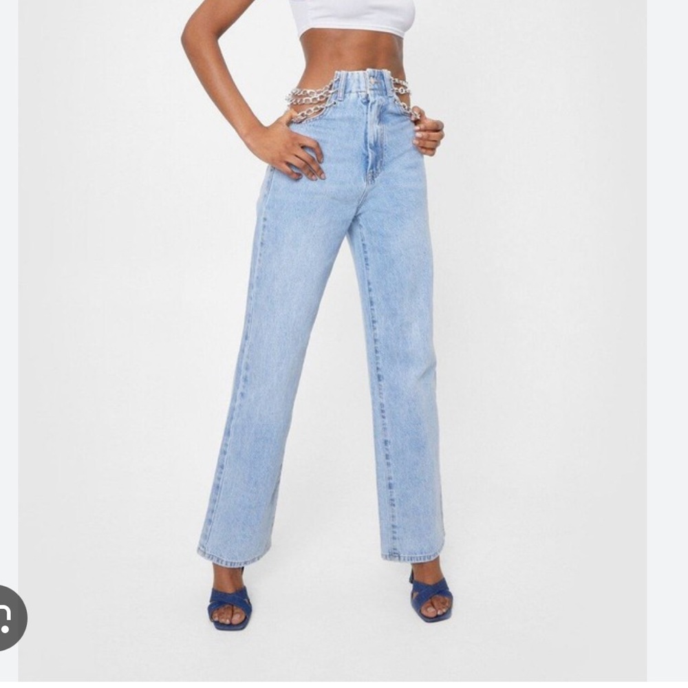 Nasty Gal Light Blue High Rise Jeans